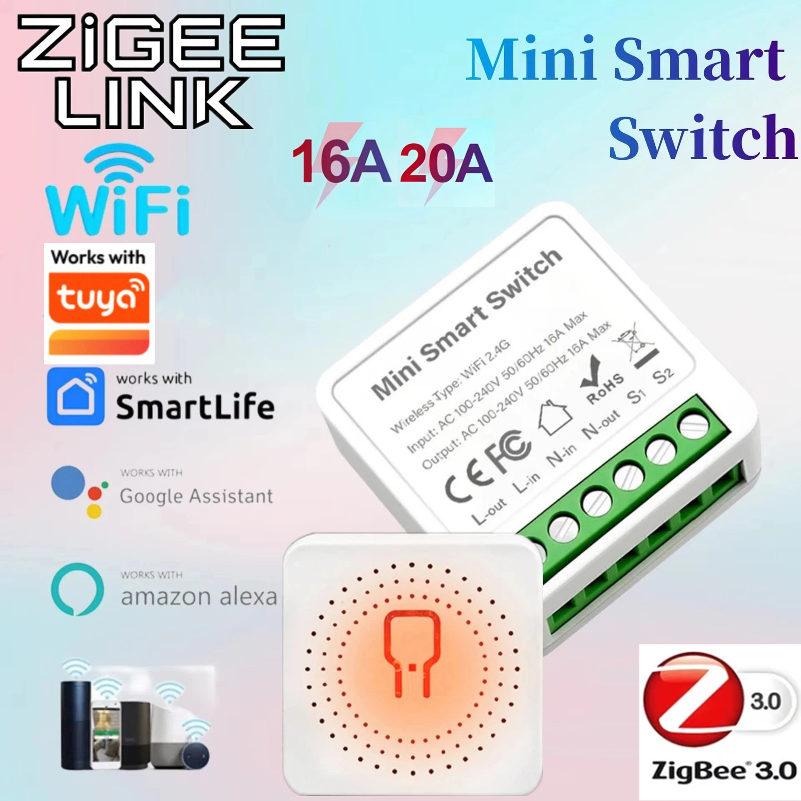 Smart Home Villa - For Tuya Mini Smart WiFi Switch