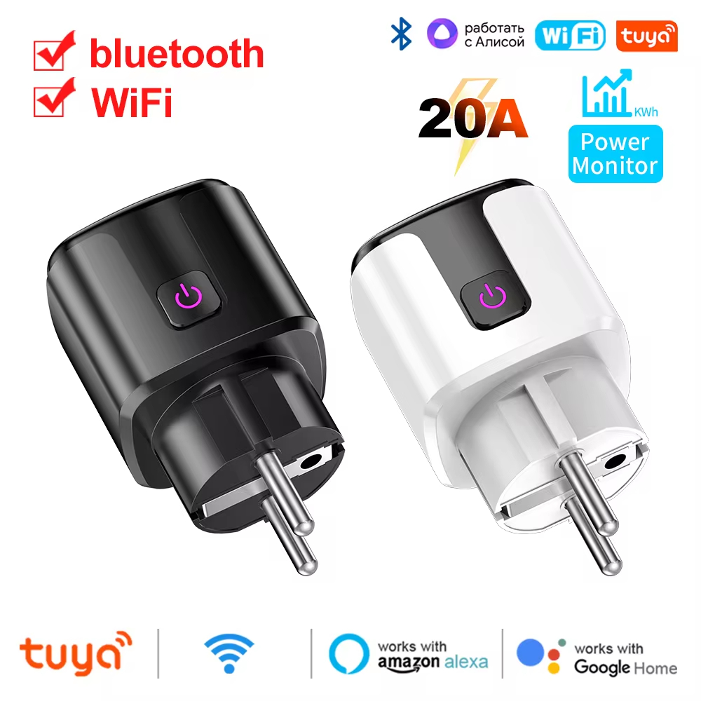 Smart Home Europe - 20A AC100-240V Wifi Smart Plug Smart