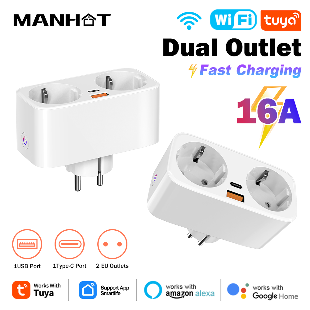Smart Home Europe - Tuya 16A WiFi Smart EU Plug