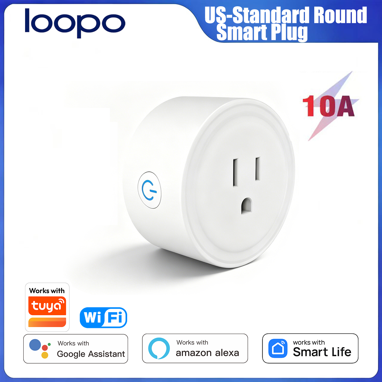 Tuya WiFi US Round 10A Smart P - Smart Home Gadgets reseña y precio