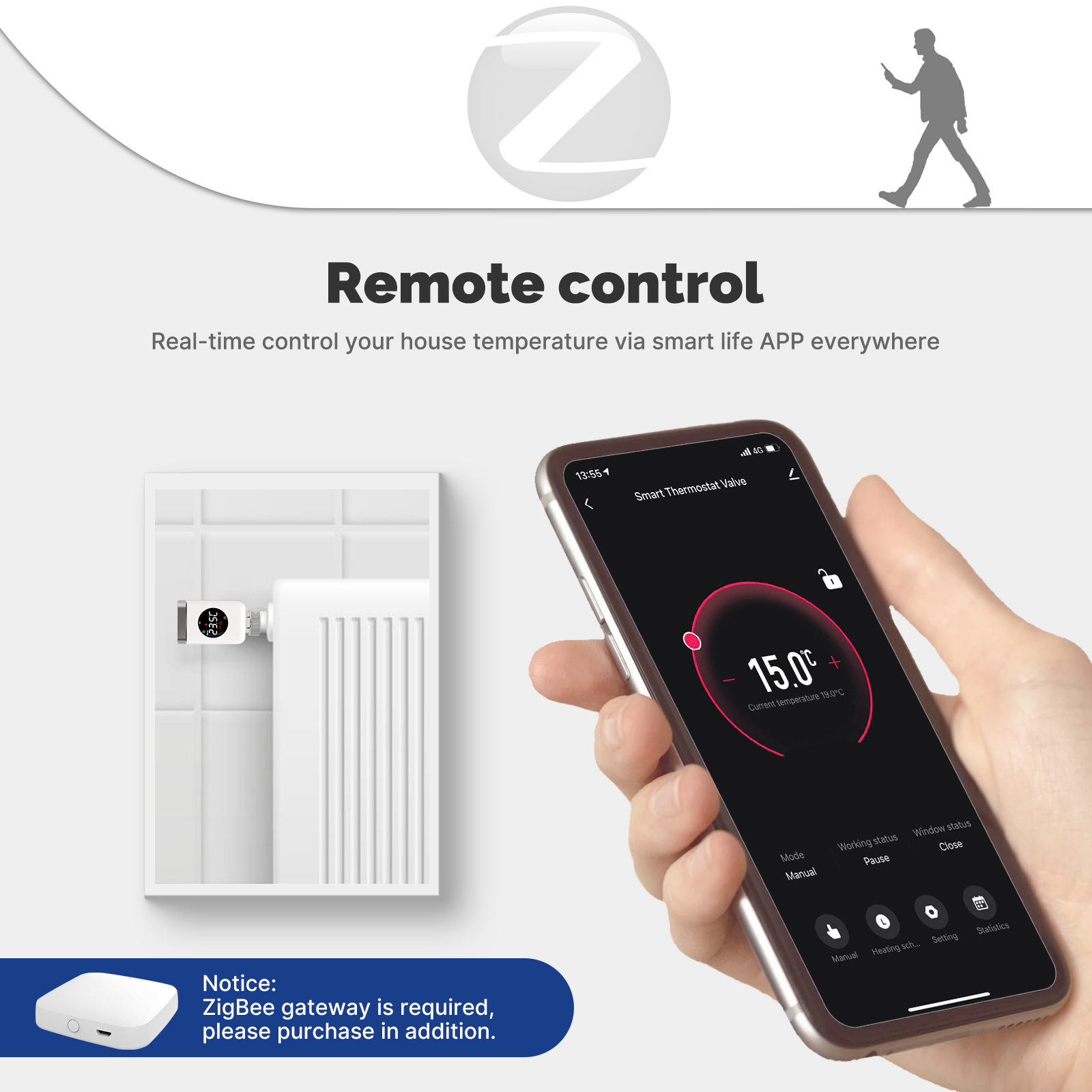 MOES Tuya Smart Wifi/ZigBee Th - Smart Home Thermostat reseña y precio
