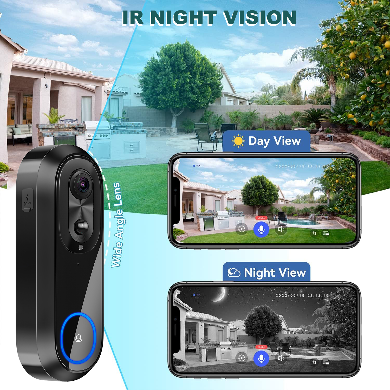 5G 2.4G WiFi Video Doorbell 10 - Smart Home Video Doorbell reseña y precio