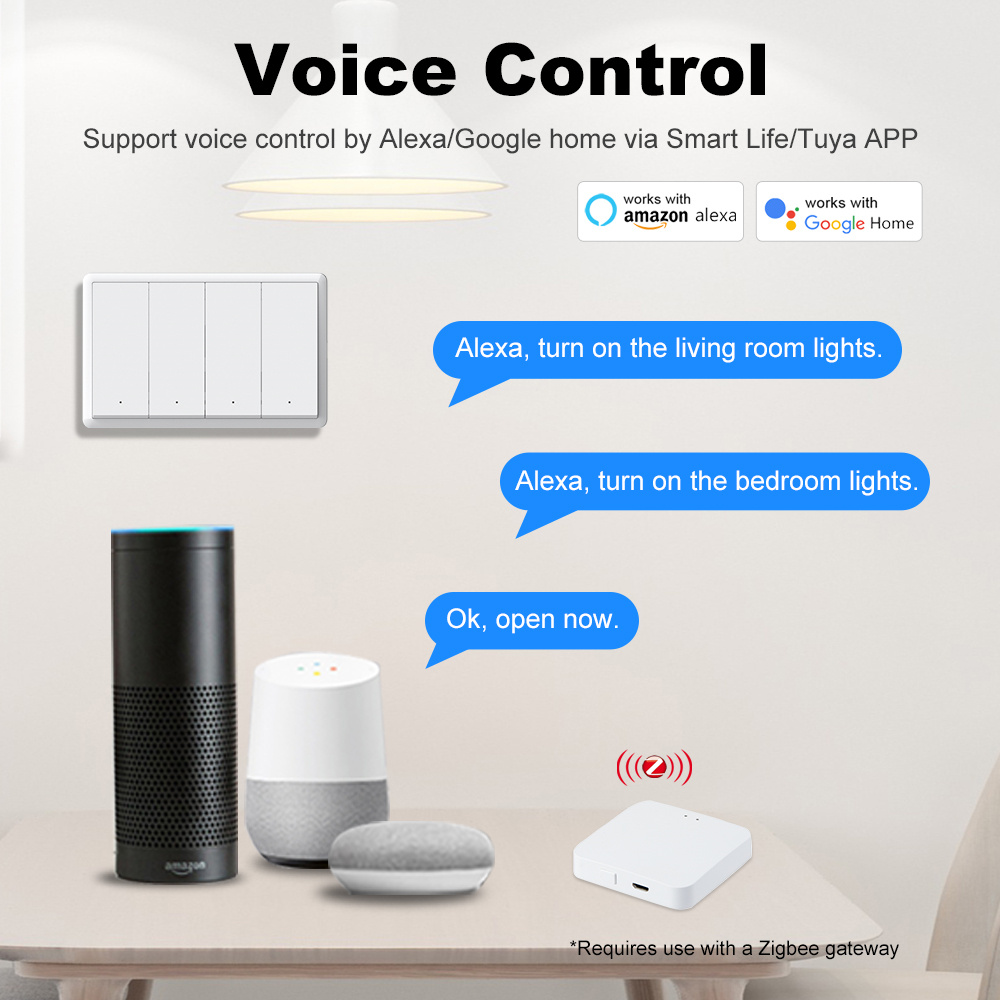 Manhot Smart zigbee Switch No  - Smart Home Google reseña y precio