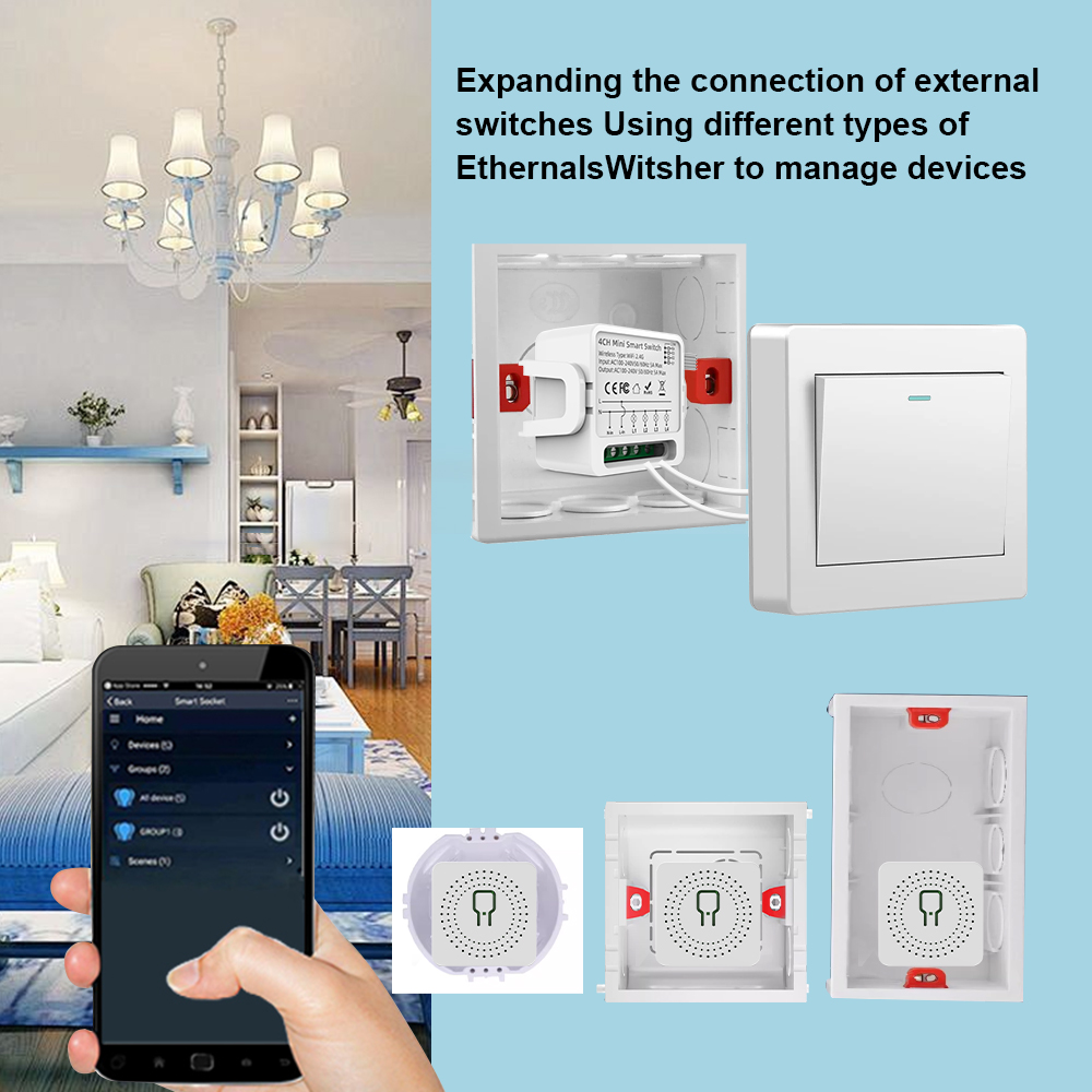 Tuya WiFi Smart Switch 1/2/3/4 - Smart Home Google reseña y precio