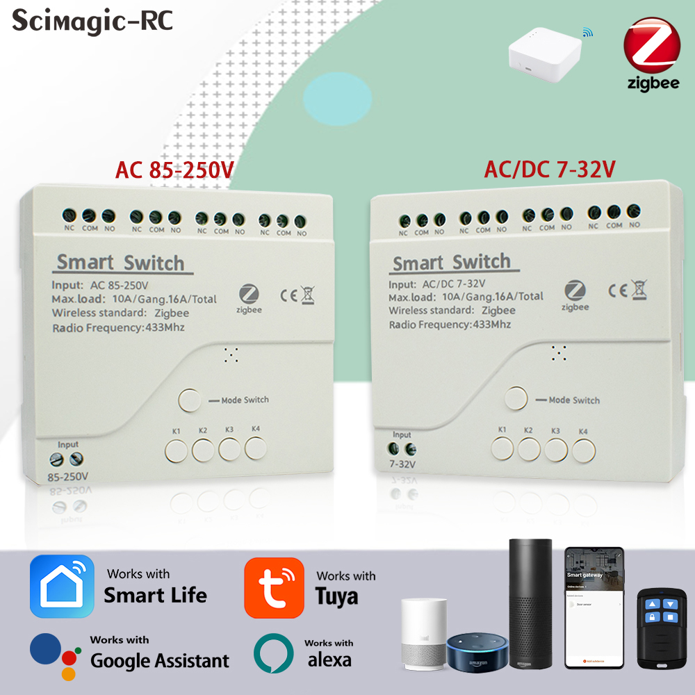 4CH Zigbee Tuya Smart Home Rel - Smart Home Google reseña y precio