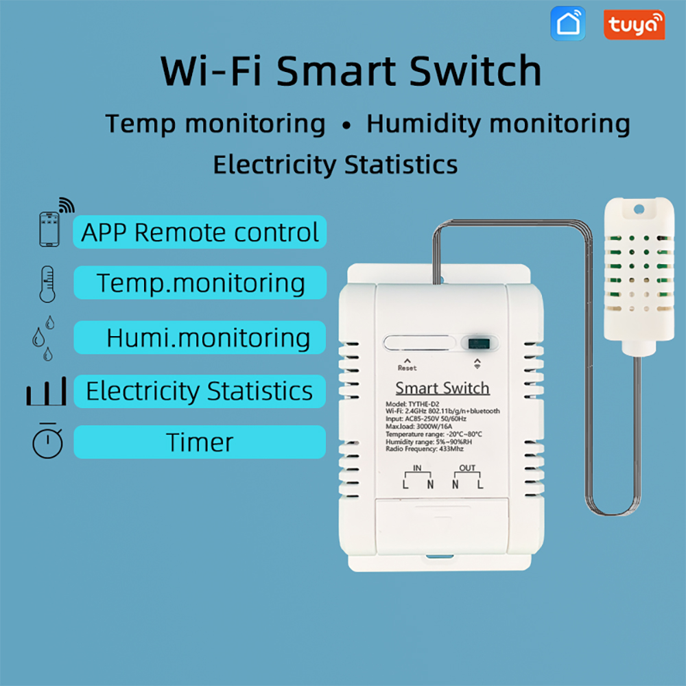 WiFi TH-16 Switch Tuya Wireles - Smart Home Thermostat reseña y precio
