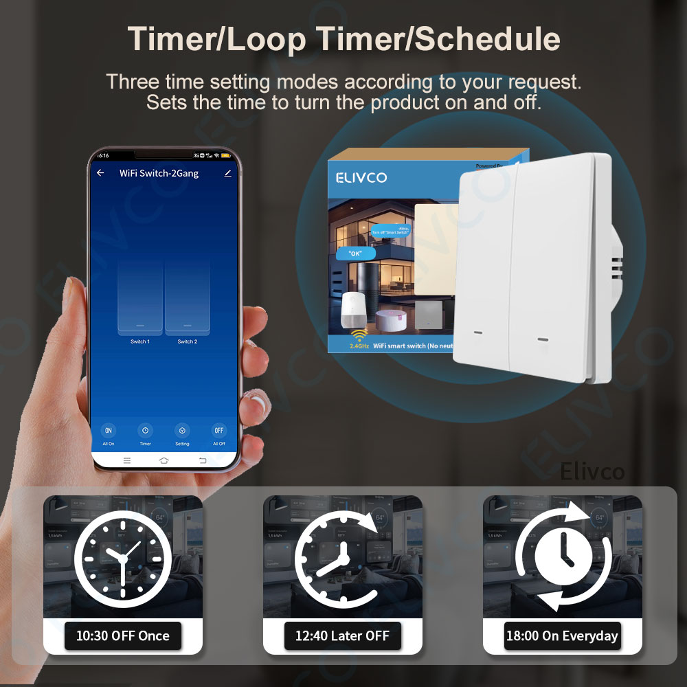 Tuya Wifi Smart Switch No Neut - Smart Home Google reseña y precio