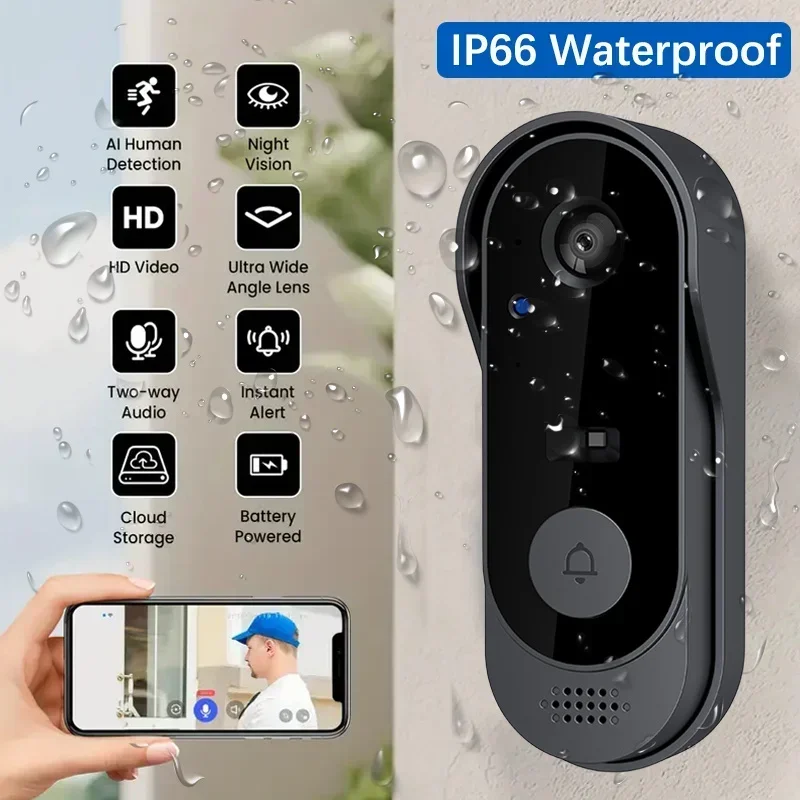 Video HD Wireless Waterproof D - Smart Home Video Doorbell reseña y precio