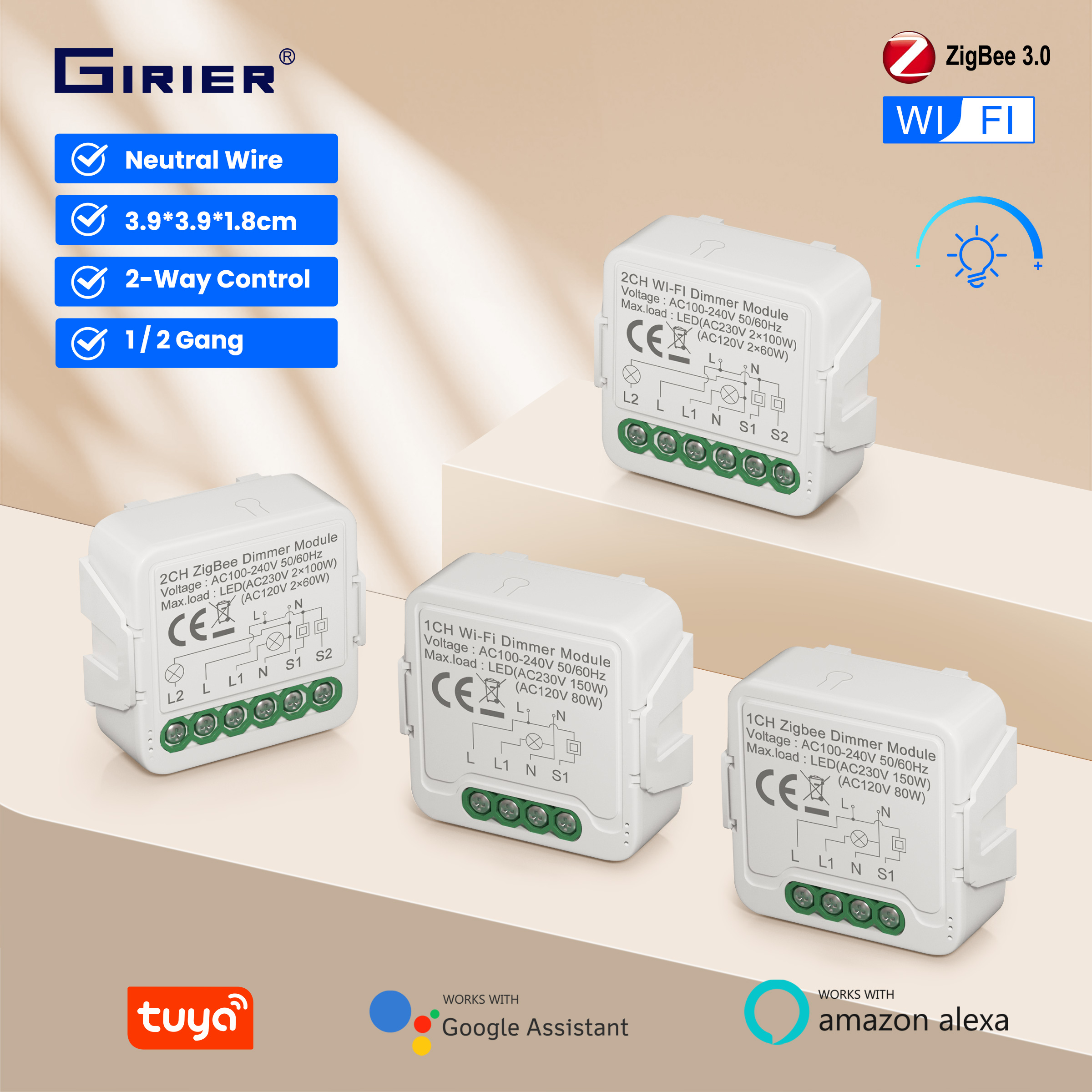 GIRIER Tuya Smart WiFi ZigBee  - Smart Home Google reseña y precio