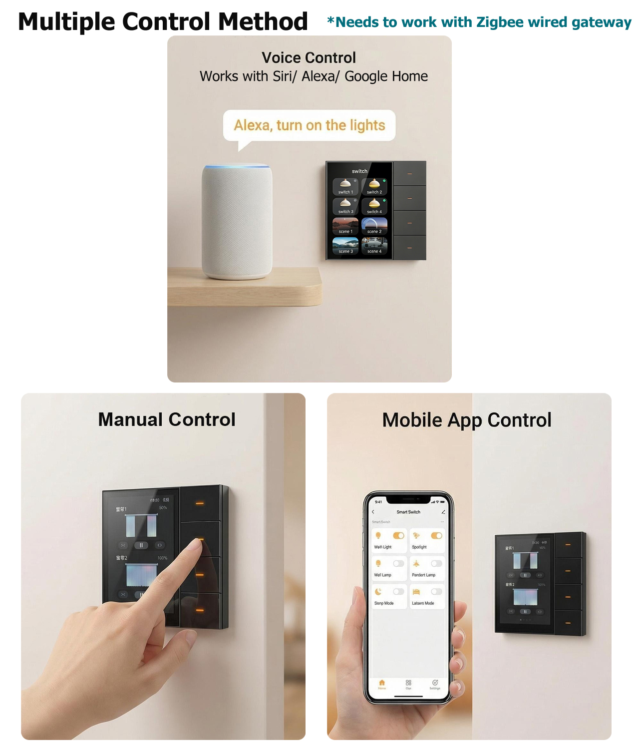 F3-pro Tuya Smart Panel ZigBee - Smart Home Villa reseña y precio