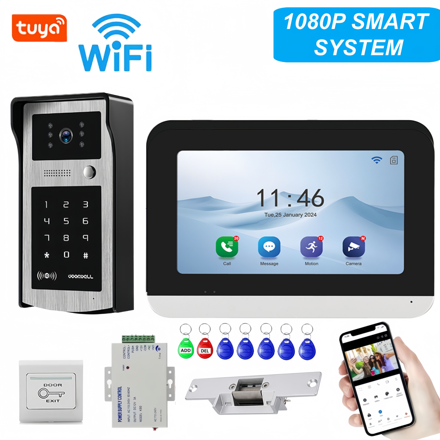 TUYA WIFI video intercom doorb - Smart Home Video Doorbell reseña y precio