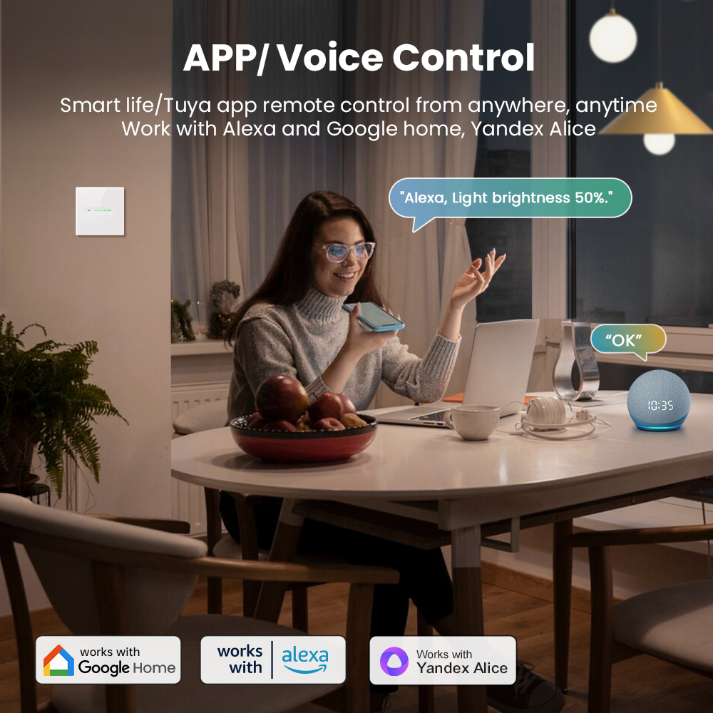 AVATTO WiFi 1/2 Gang Smart Dim - Smart Home Google reseña y precio