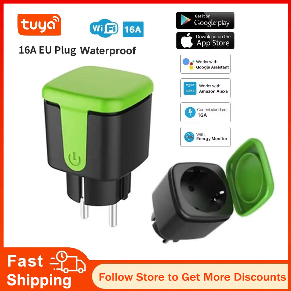 Tuya EU 16A WiFi Smart Waterpr - Smart Home Outdoor reseña y precio