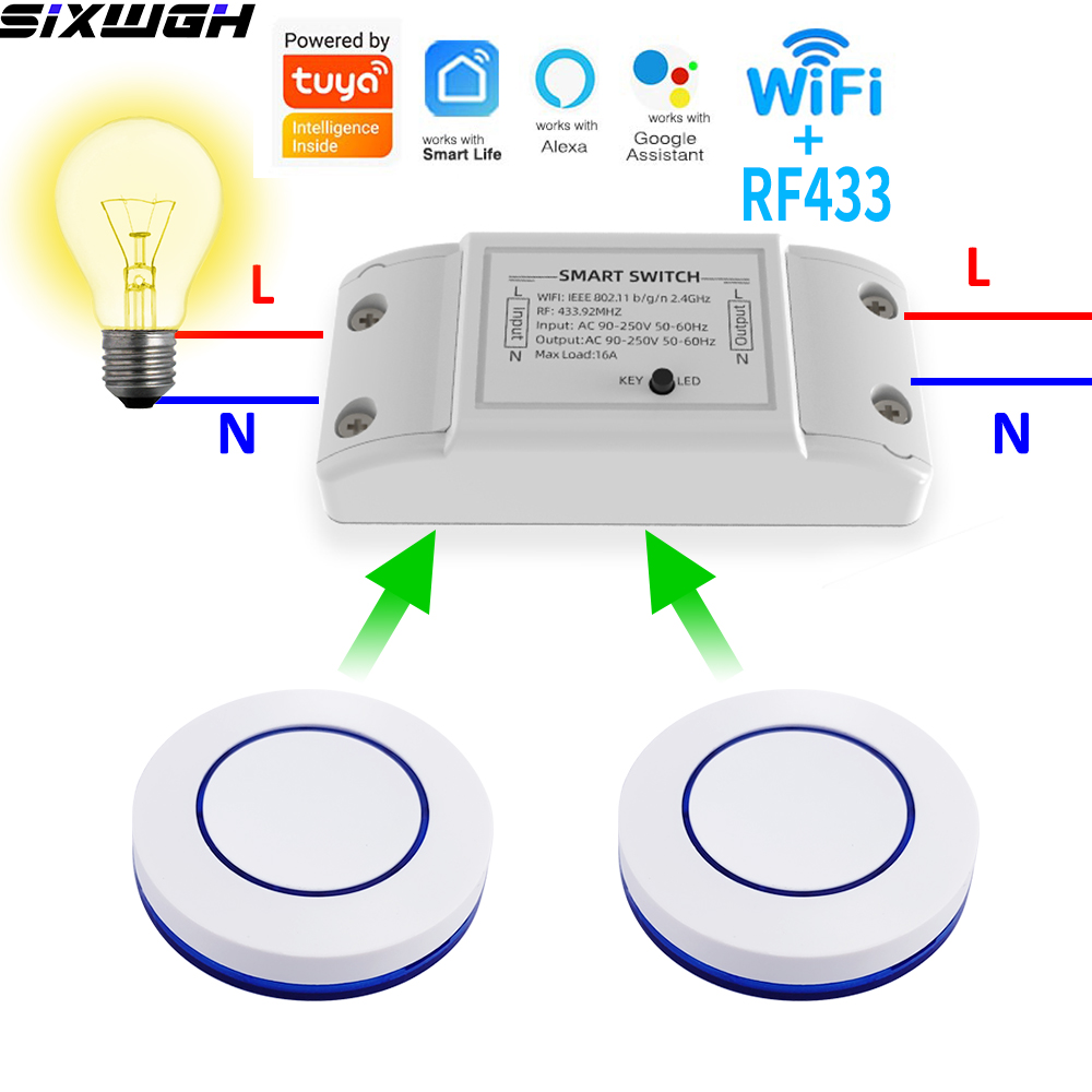 16A WiFi Tuya Smart Switch Wir - Smart Home Google reseña y precio