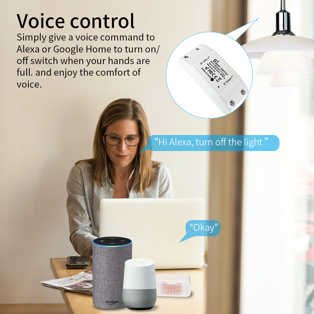 16A WiFi Tuya Smart Switch Wir - Smart Home Google reseña y precio