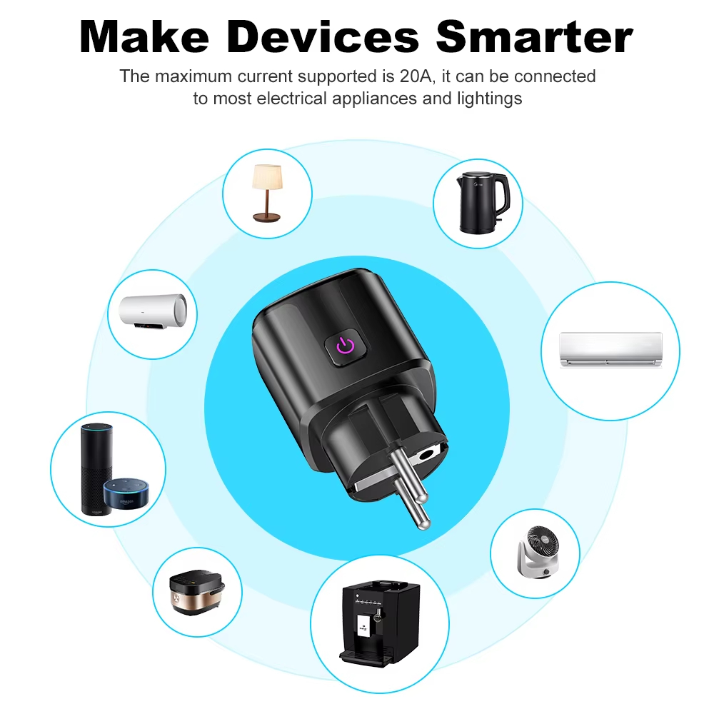 20A AC100-240V Wifi Smart Plug - Smart Home Europe reseña y precio