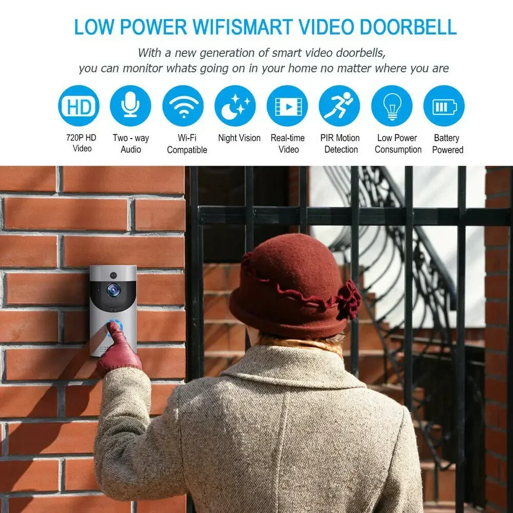 720P HD Smart Home Wireless WI - Smart Home Video Doorbell reseña y precio