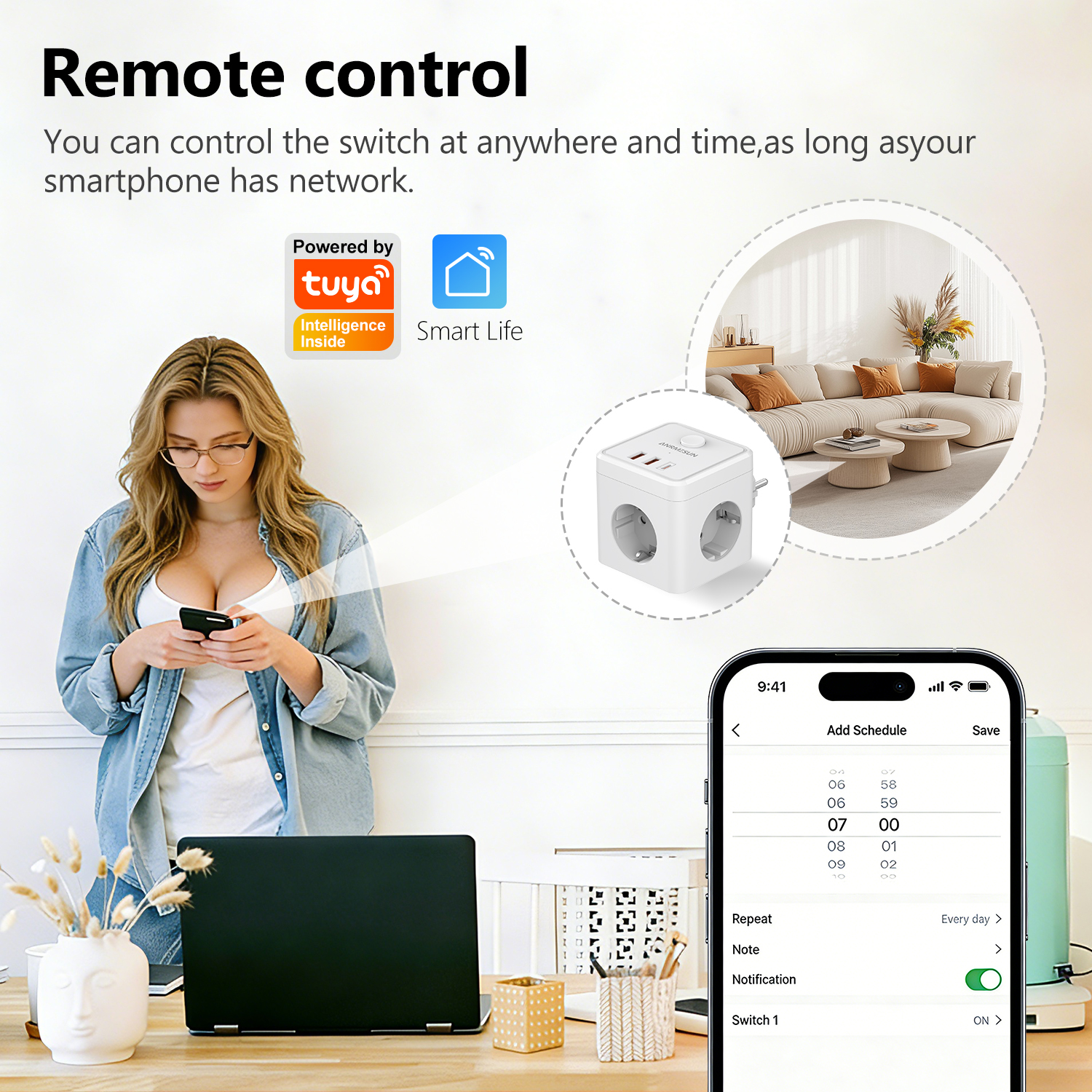 3 EU Plug 2 USB-A 1 Type-C Por - Smart Home Europe reseña y precio