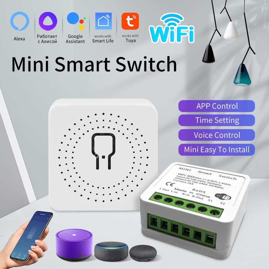 16A 20A Tuya Smart WiFi Switch - Smart Home Google reseña y precio
