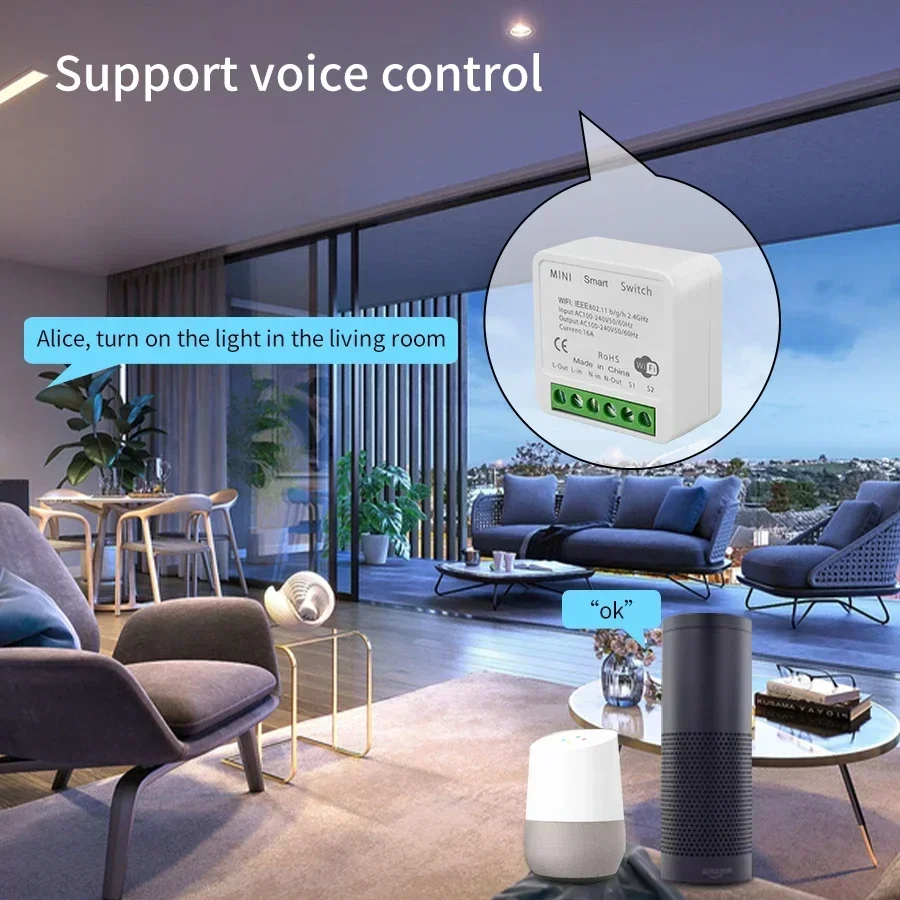 16A 20A Tuya Smart WiFi Switch - Smart Home Google reseña y precio
