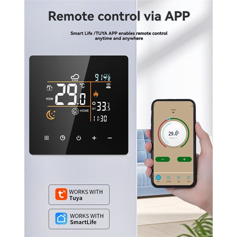 Tuya Smart Thermostat 25A Wifi - Smart Home Thermostat reseña y precio