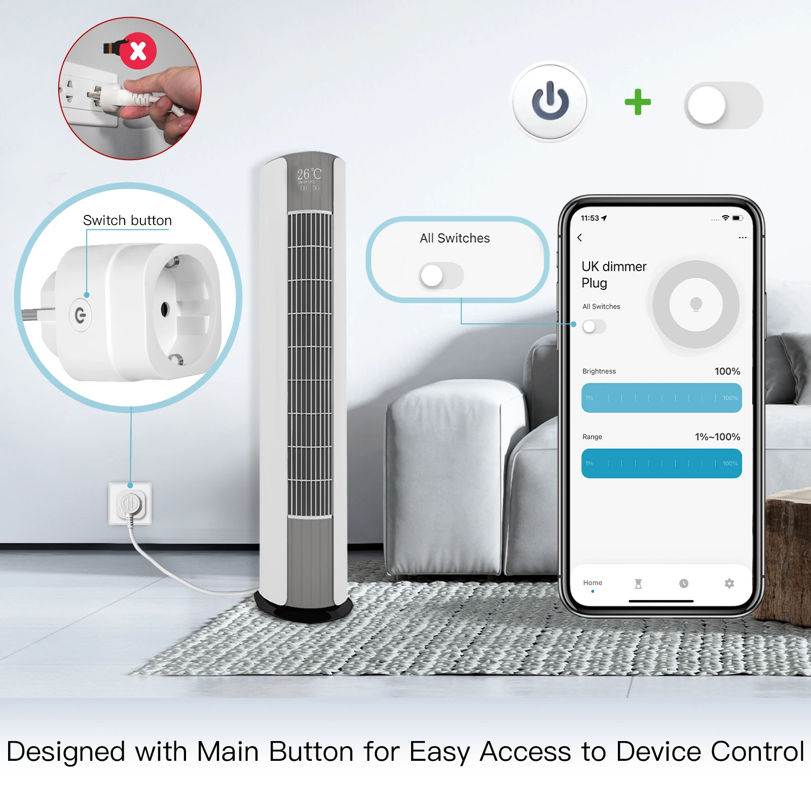 MOES Tuya WiFi Smart Plug Dimm - Smart Home Europe reseña y precio
