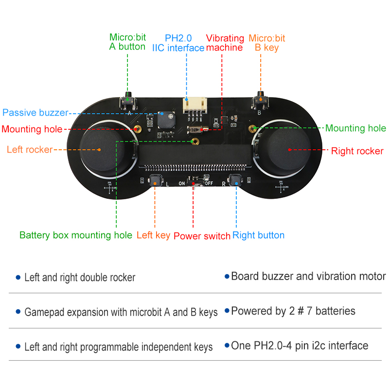 Emkaefun  Basic Gamepad Microb - Smart Home Micro Bit reseña y precio