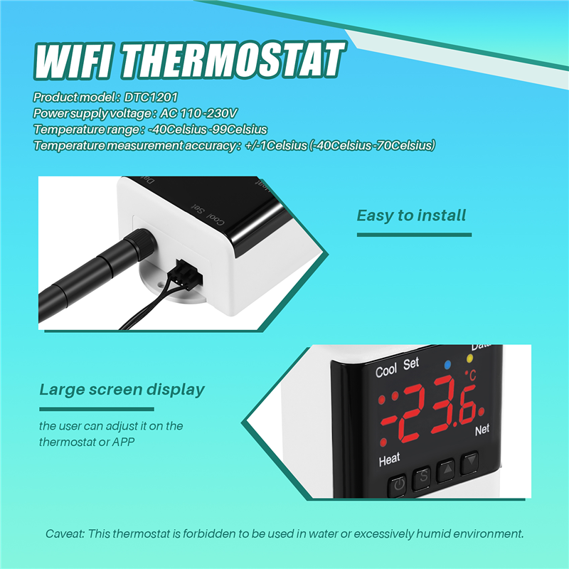 Wireless Wifi Temperature Cont - Smart Home Thermostat reseña y precio