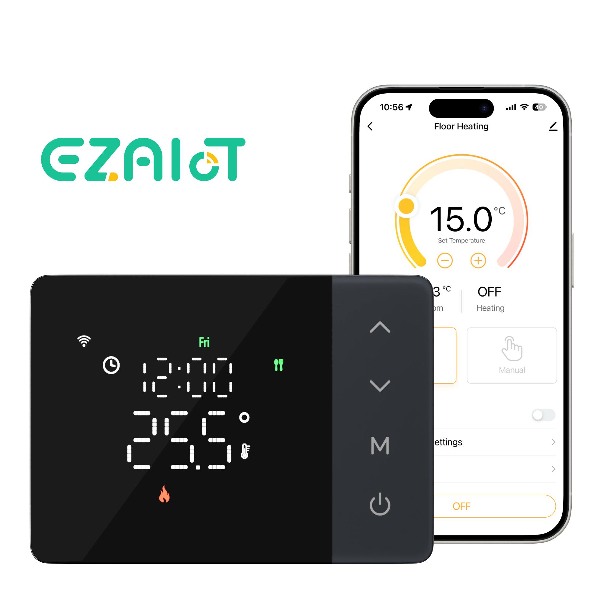 Tuya smart battery powered wif - Smart Home Thermostat reseña y precio