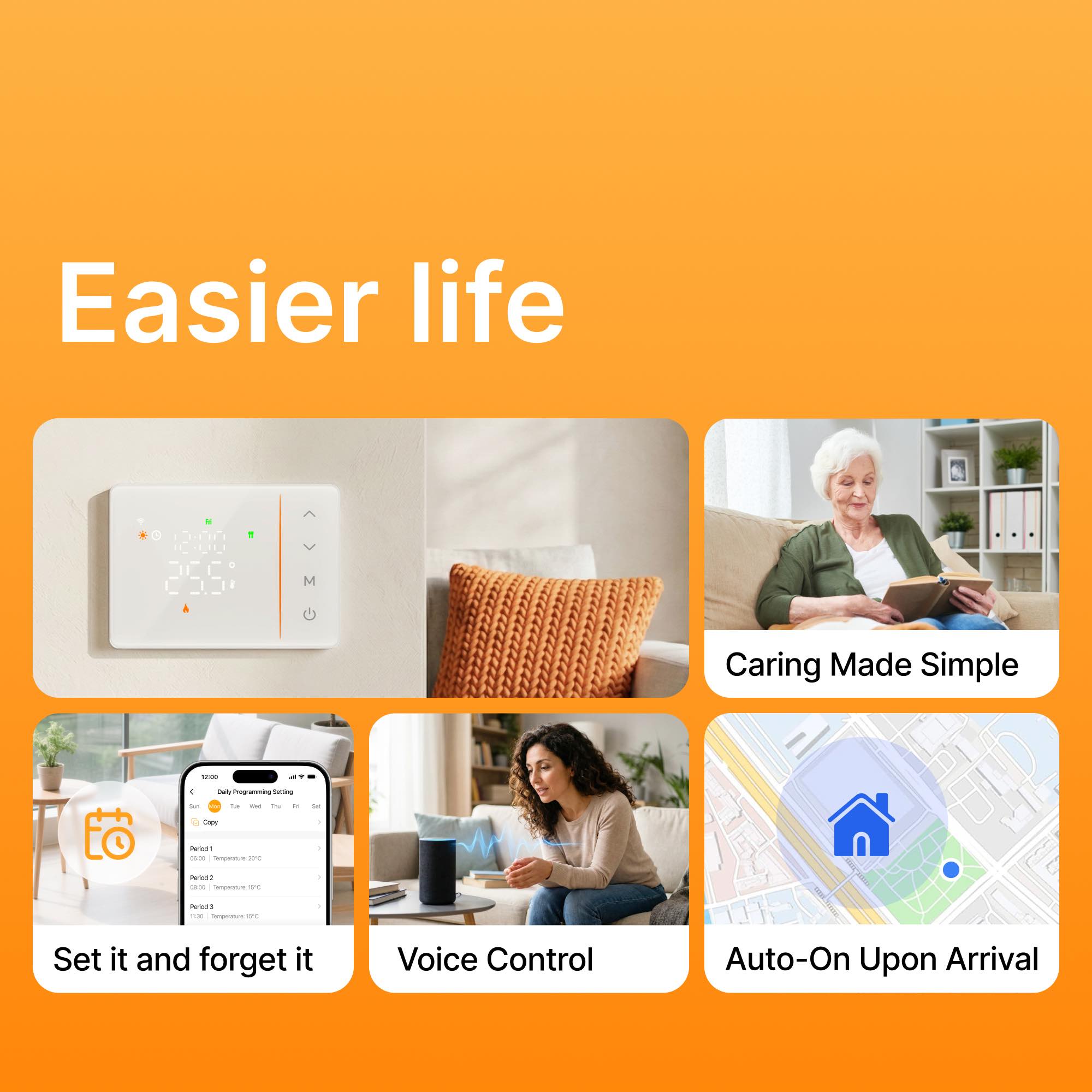 Tuya smart battery powered wif - Smart Home Thermostat reseña y precio