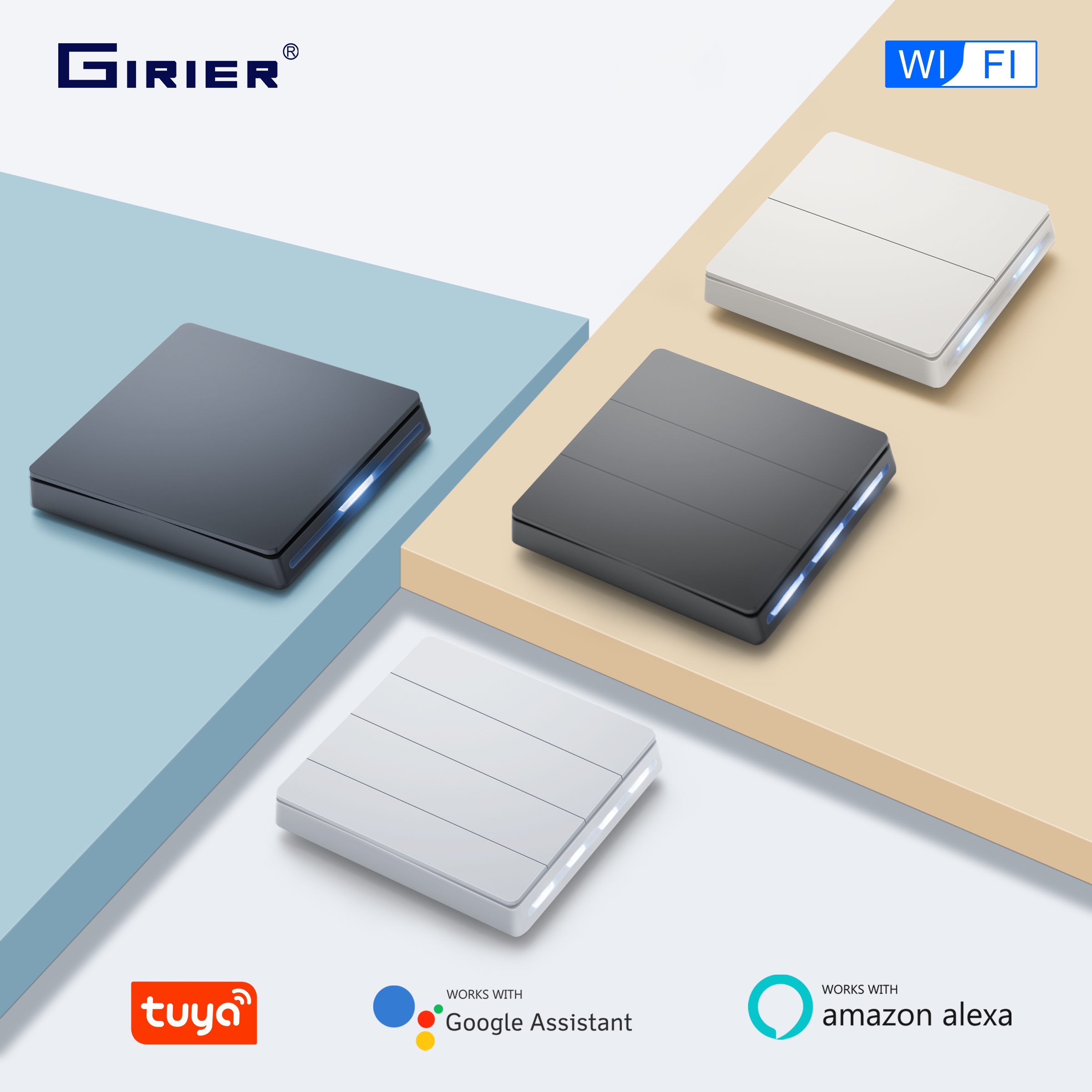 GIRIER Smart Light Switch WiFi - Smart Home Google reseña y precio
