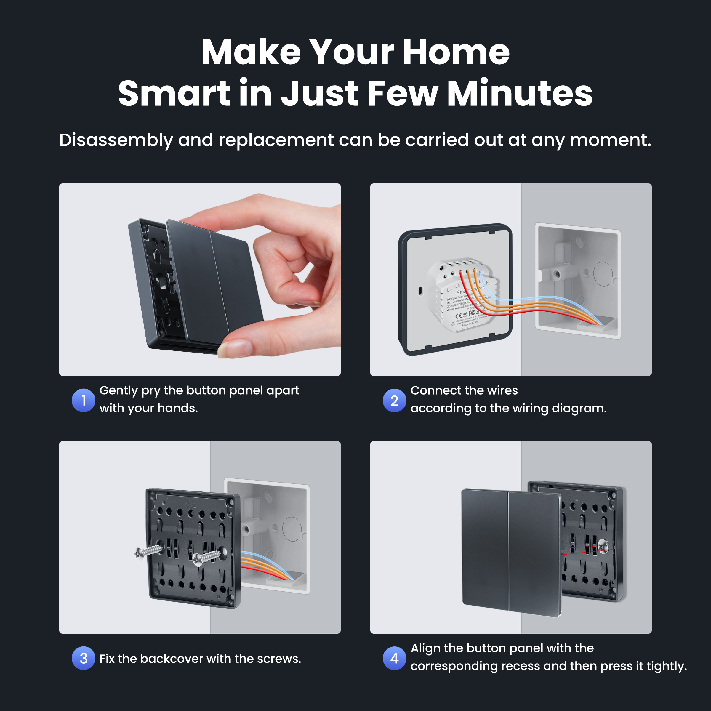 GIRIER Smart Light Switch WiFi - Smart Home Google reseña y precio