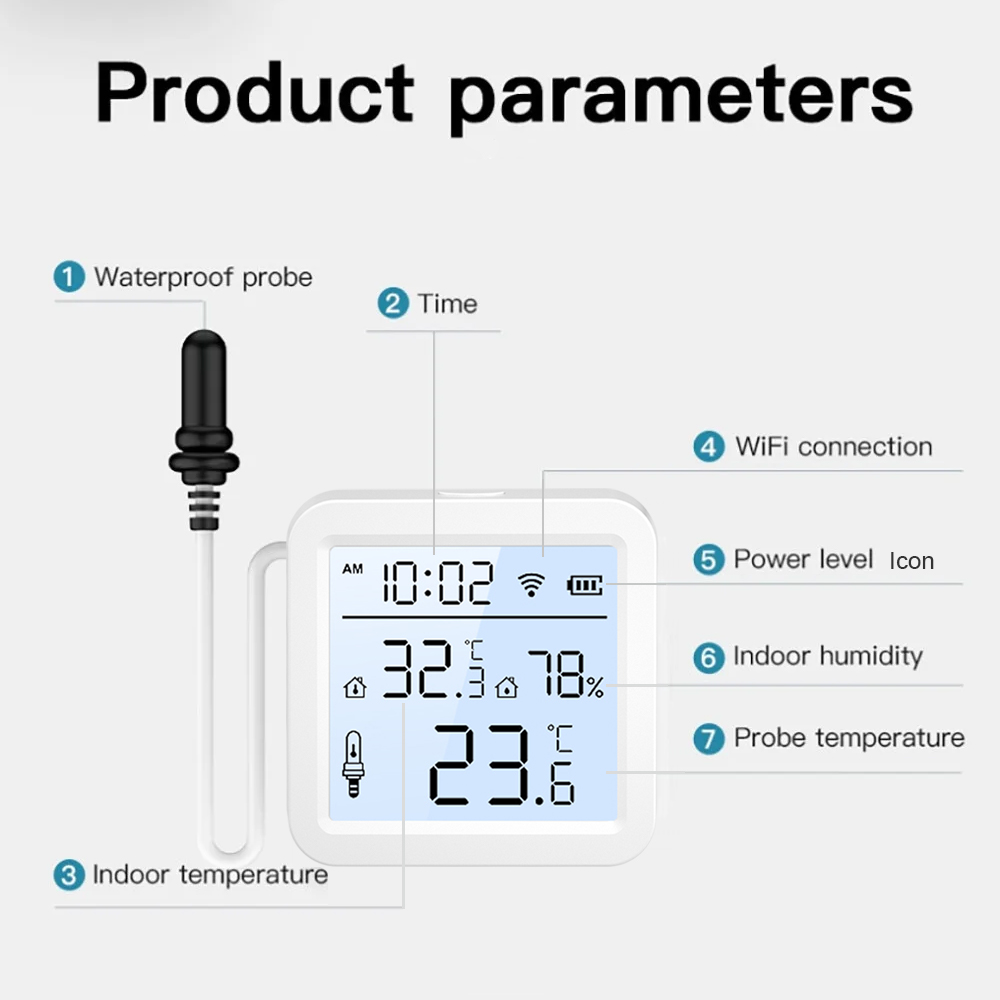 WiFi Humidity Temperature Sens - Smart Home Outdoor reseña y precio