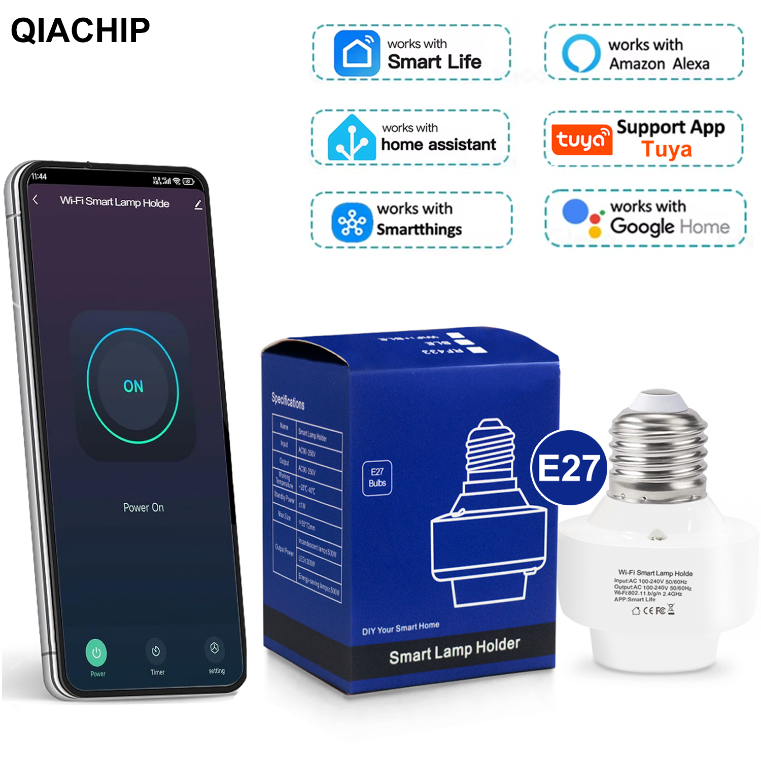 Tuya Smart E27 Socket Switch A - Smart Home Google reseña y precio