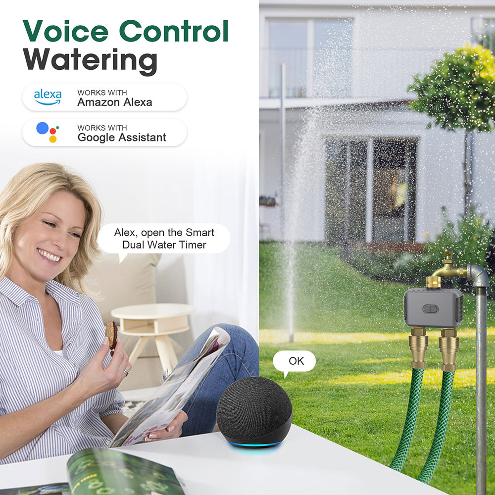 Tuya 2 Zone Watering Timer Gar - Smart Home Google reseña y precio