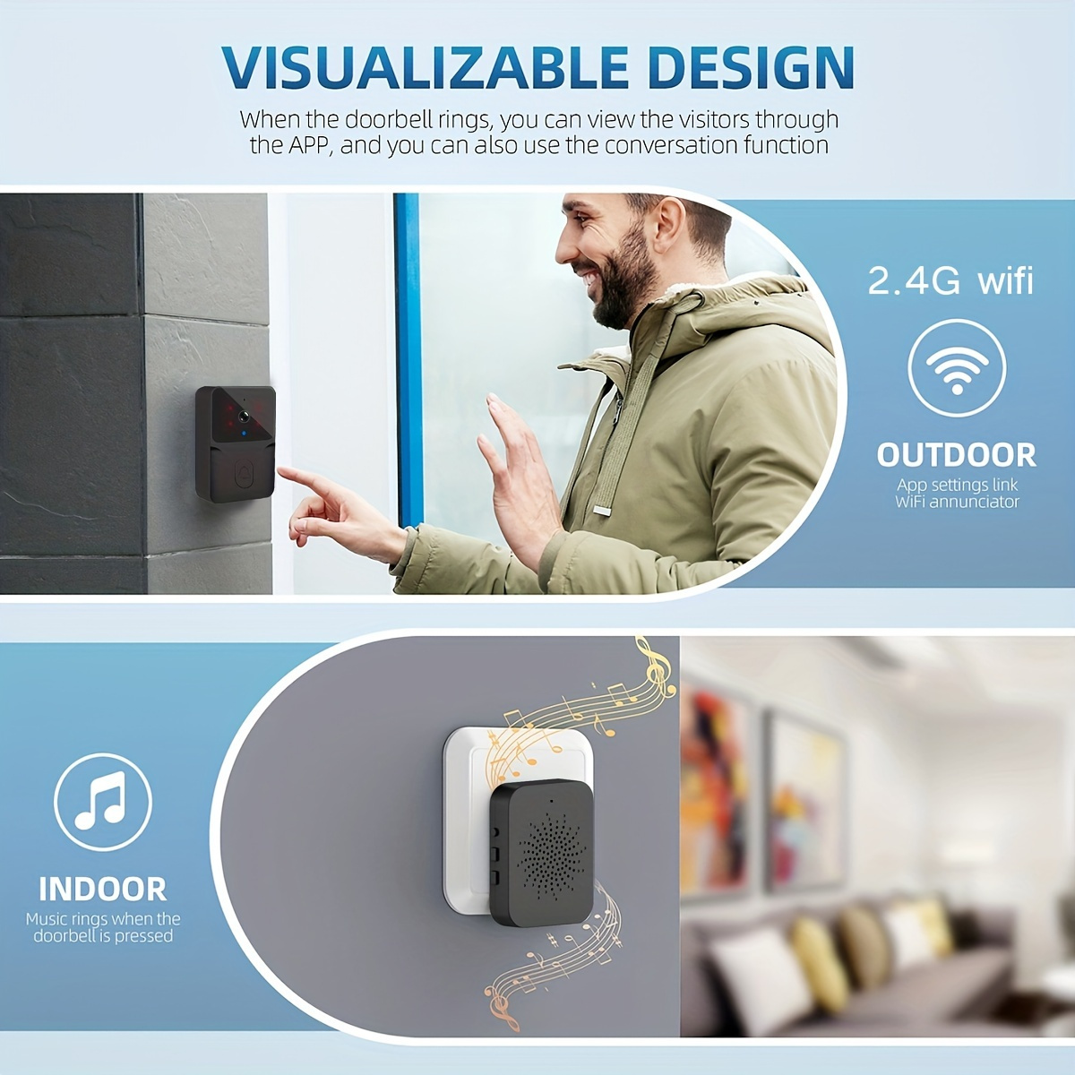 tuya Wireless smart video door - Smart Home Video Doorbell reseña y precio
